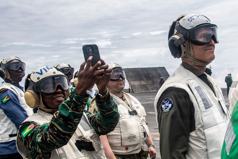 Cooperative Republic of Guyana President and Government and Military Leaders Visit Nimitz