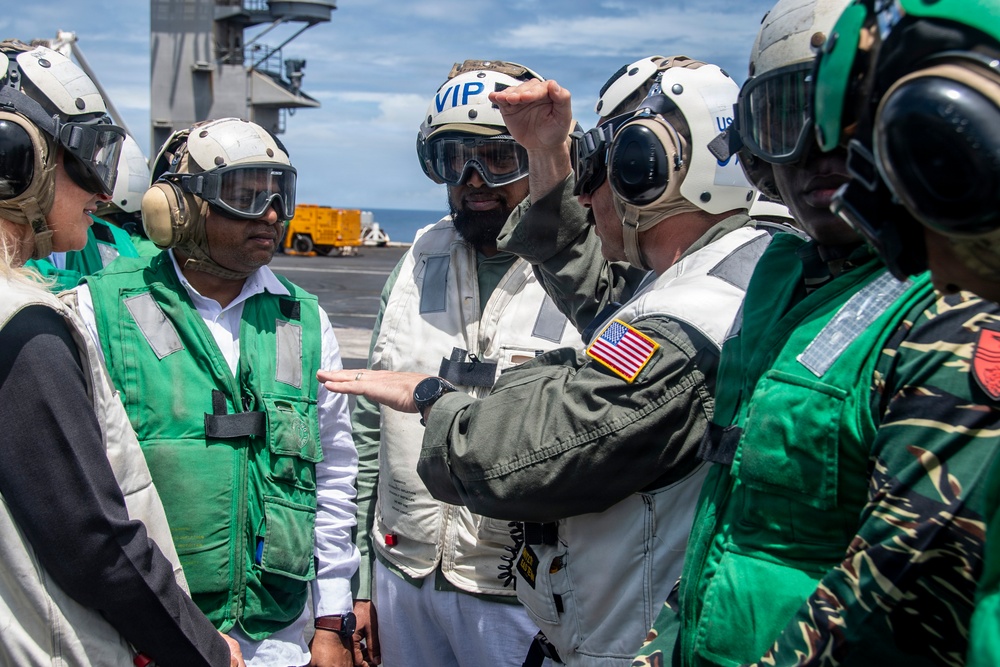 Cooperative Republic of Guyana President and Government and Military Leaders Visit Nimitz