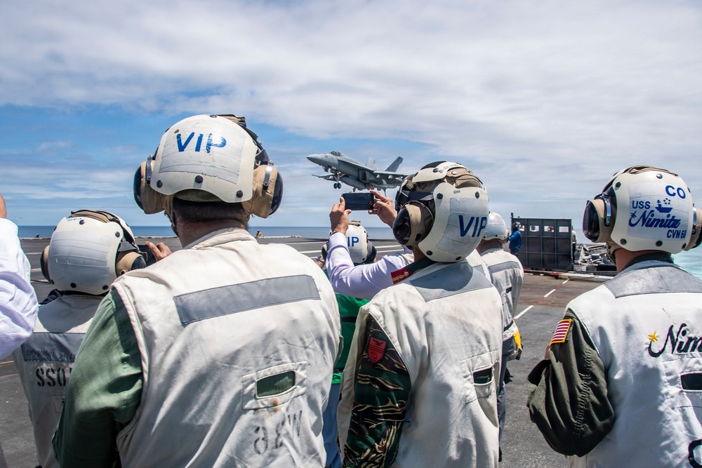 Cooperative Republic of Guyana President and Government and Military Leaders Visit Nimitz