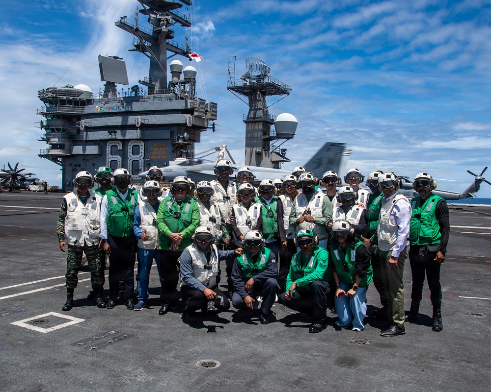 Cooperative Republic of Guyana President and Government and Military Leaders Visit Nimitz