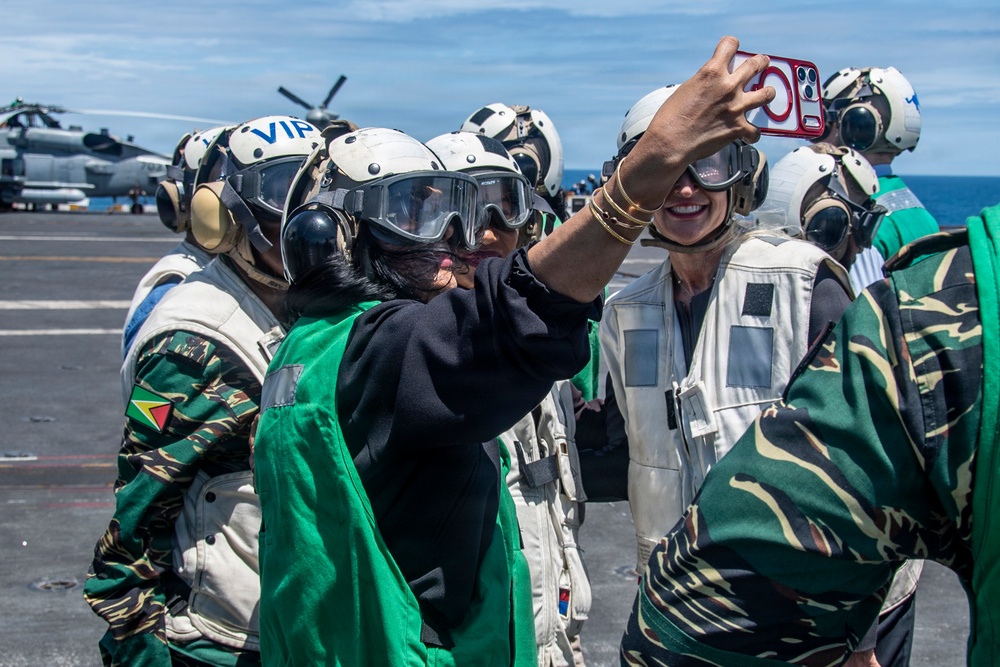 Cooperative Republic of Guyana President and Government and Military Leaders Visit Nimitz