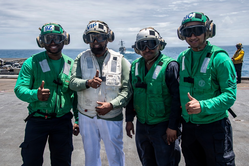 Cooperative Republic of Guyana President and Government and Military Leaders Visit Nimitz