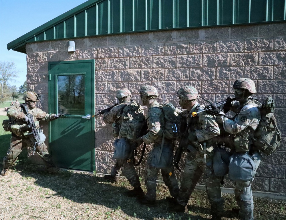 2026 U.S. Army Reserve Best Squad competitors, prepare to inspect a simulated hostile building