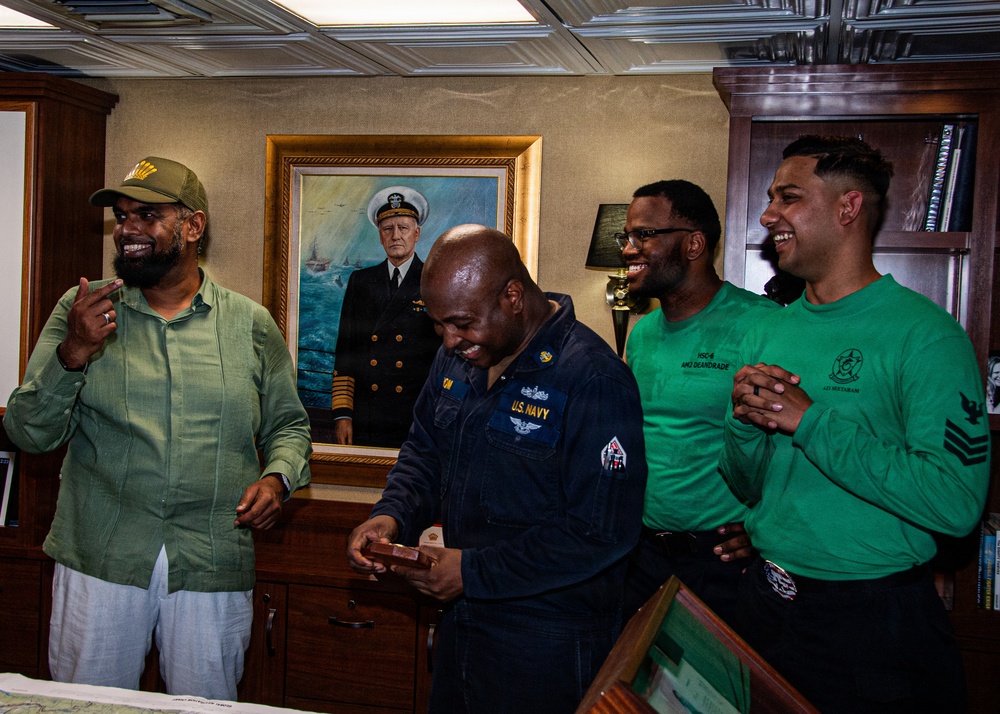 Cooperative Republic of Guyana President and Government and Military Leaders Visit Nimitz
