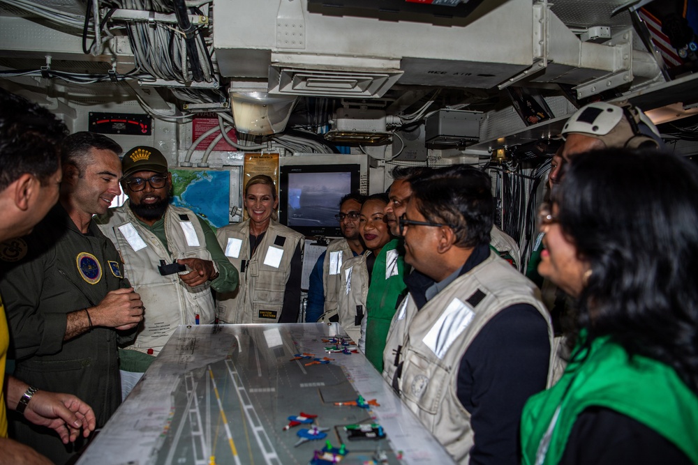 Cooperative Republic of Guyana President and Government and Military Leaders Visit Nimitz