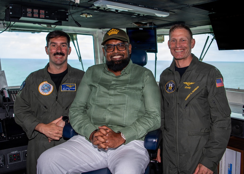 Cooperative Republic of Guyana President and Government and Military Leaders Visit Nimitz