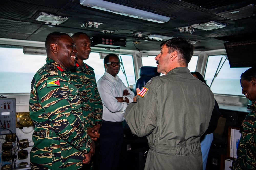 Cooperative Republic of Guyana President and Government and Military Leaders Visit Nimitz