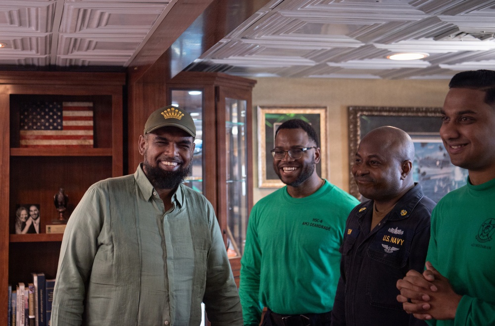 Cooperative Republic of Guyana President and Government and Military Leaders Visit Nimitz