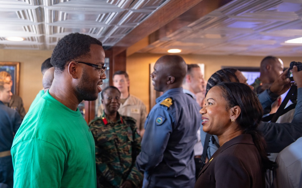 Cooperative Republic of Guyana President and Government and Military Leaders Visit Nimitz