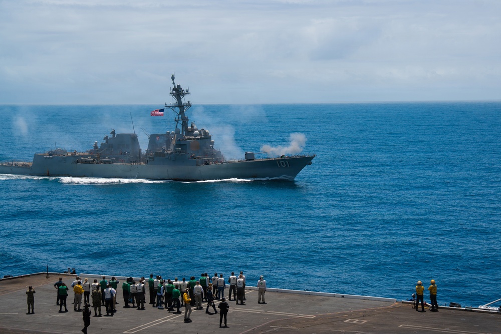 Cooperative Republic of Guyana President and Government and Military Leaders Visit Nimitz