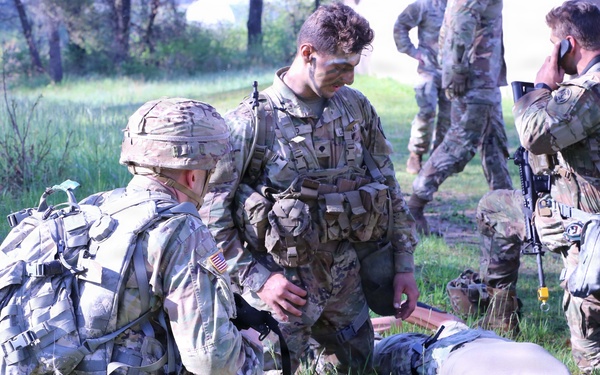 2026 U.S. Army Reserve Best Squad Competitors perform a 9-line rmedevac report