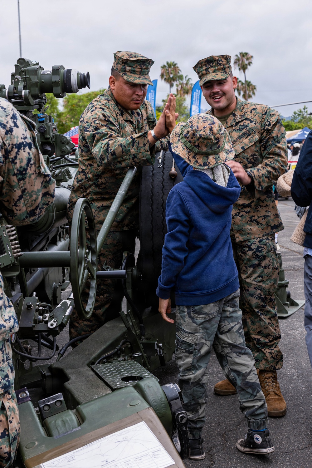 U.S. Service Members and visitors at the Los Angeles Fleet Week Expo