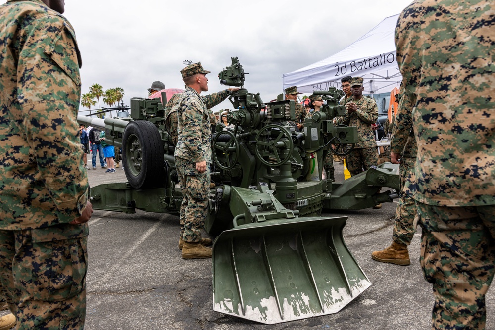 U.S. Service Members and visitors at the Los Angeles Fleet Week Expo