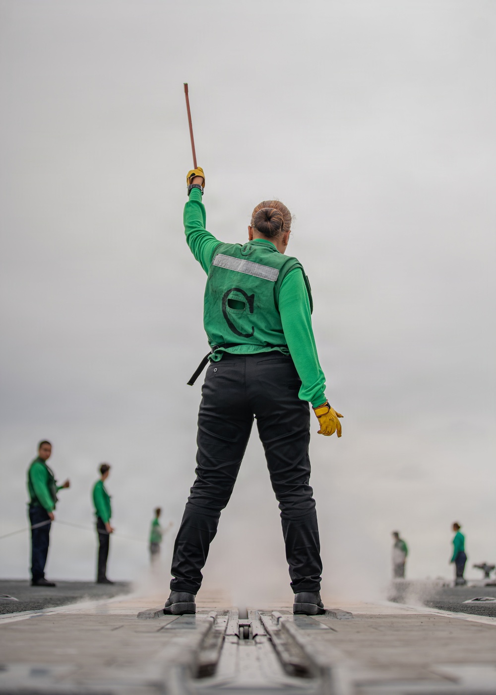 George Washington Conducts Catapult Testing