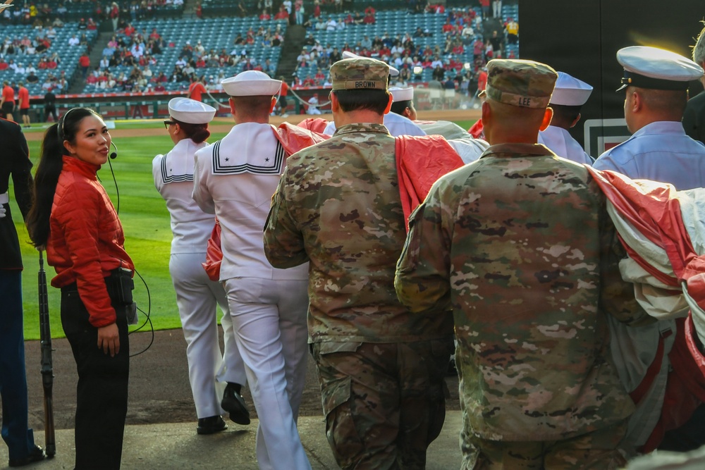 Los Angeles Angels Host Servicemembers