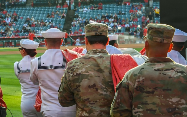 Los Angeles Angels Host Servicemembers
