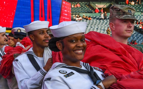 Los Angeles Angels Host Servicemembers
