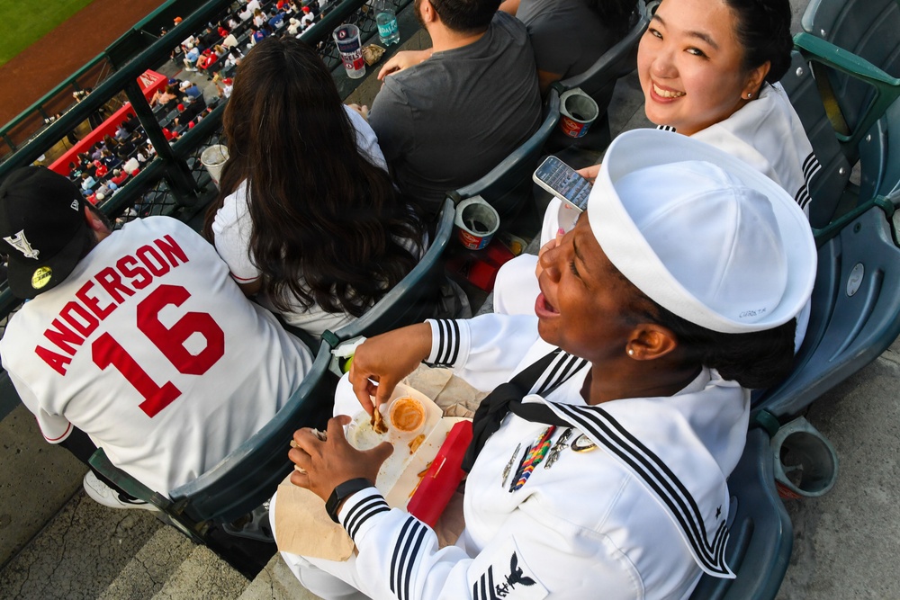 Los Angeles Angels Host Servicemembers