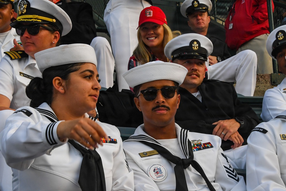 Los Angeles Angels Host Servicemembers