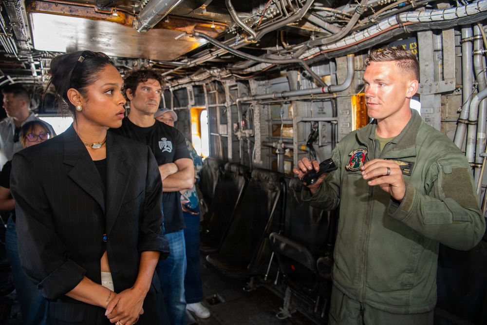 "Marshals" Actress Tours USS Essex