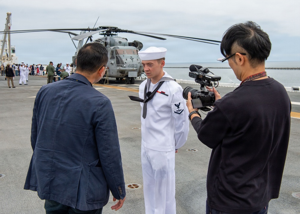 Japanese Media Interview USS Essex Sailors