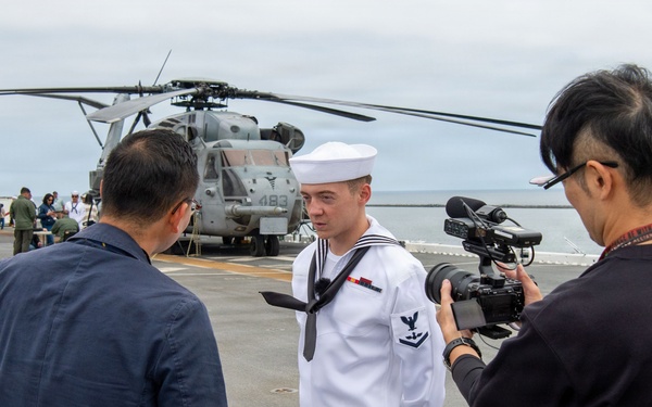 Japanese Media Interview USS Essex Sailors