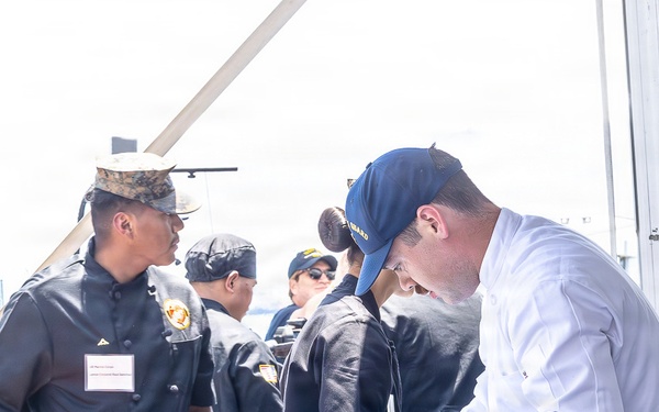 Teams from the LA Port Police, U.S. Coast Guard, U.S. Navy, U.S. Army and U.S. Marine Corps compete in the Galley Wars during LAFW 2026, May 23, 2026.