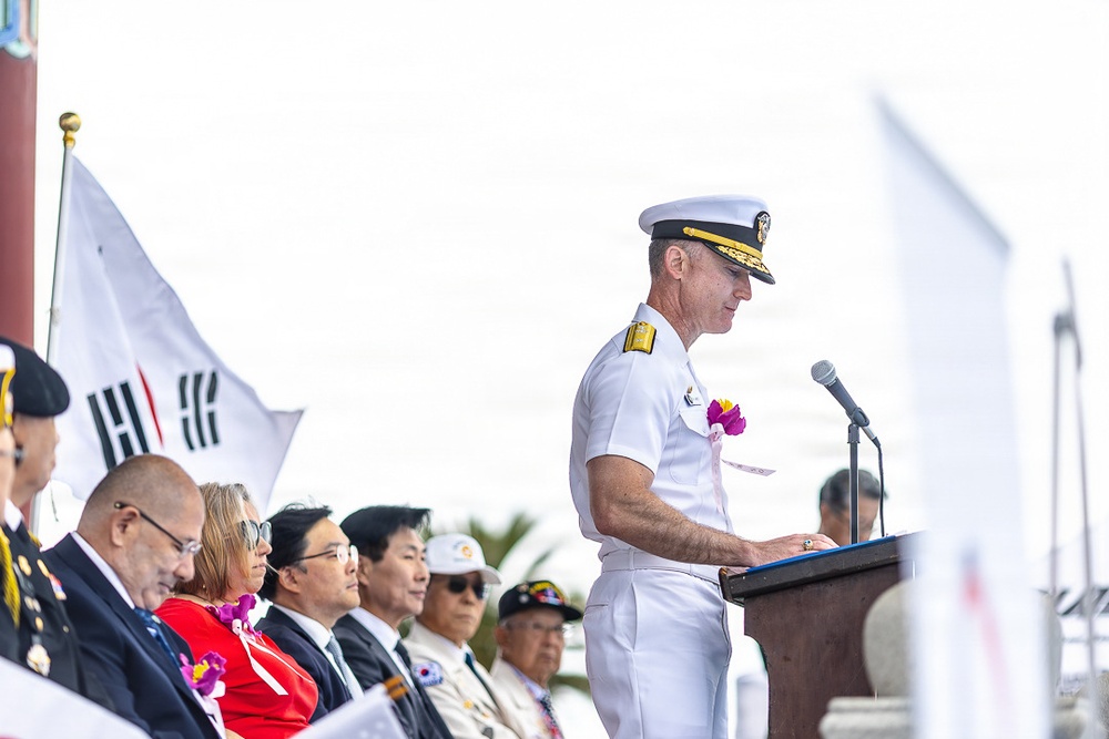 The 50th anniversary commemorative ceremony at the Korean Bell of Friendship during Los Angeles Fleet Week, May 23, 2026.
