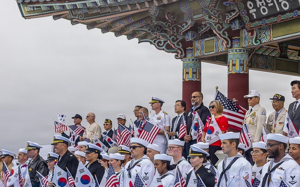 The 50th anniversary commemorative ceremony at the Korean Bell of Friendship during Los Angeles Fleet Week, May 23, 2026.