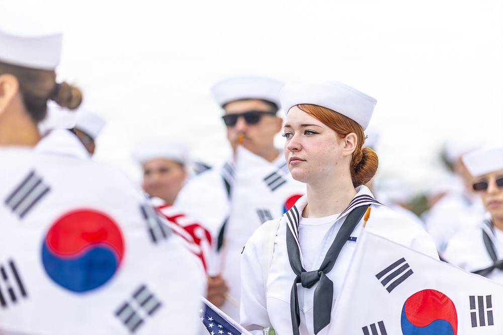 The 50th anniversary commemorative ceremony at the Korean Bell of Friendship during Los Angeles Fleet Week, May 23, 2026.