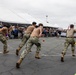 U.S. Service Members compete in a dodgeball tournament