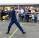 U.S. Service Members compete in a dodgeball tournament