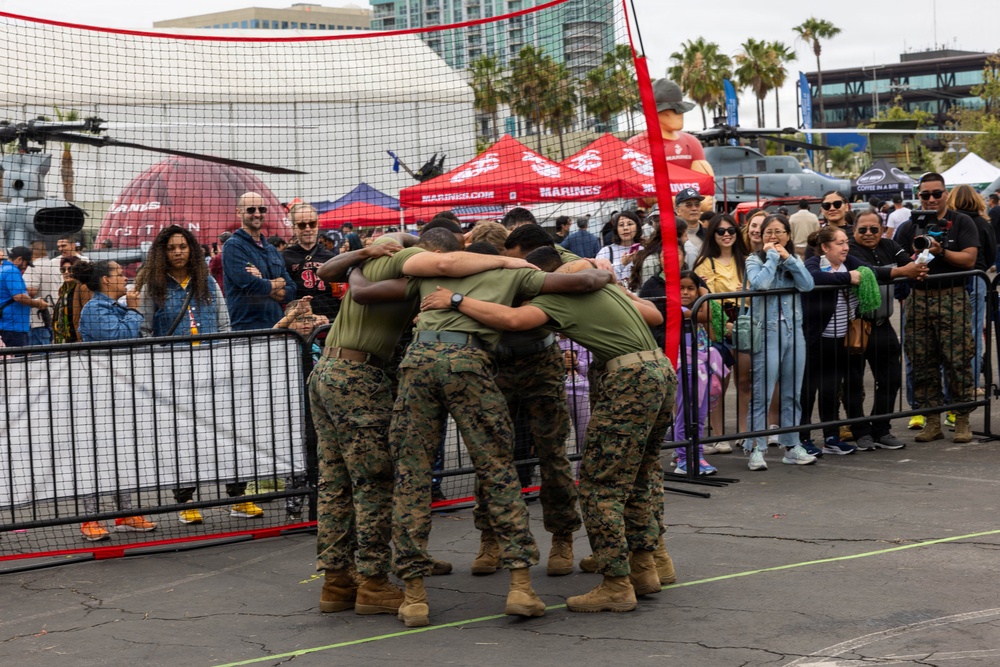 U.S. Service Members compete in a dodgeball tournament
