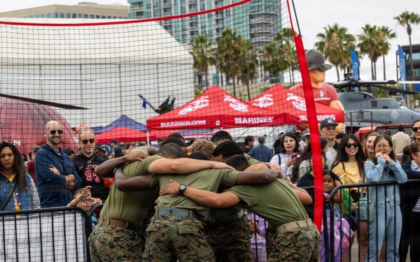 U.S. Service Members compete in a dodgeball tournament