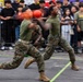 U.S. Service Members compete in a dodgeball tournament