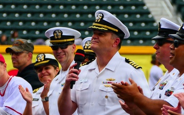 NAVSUP WSS Chief of Staff Throws First Pitch for Navy Week
