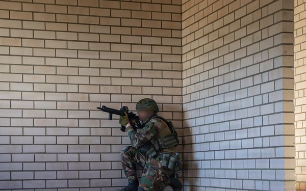 U.S. Soldiers Train Lithuanian Riflemen's Union on Close Quarters Battle