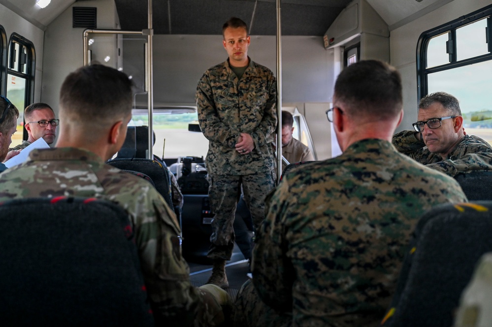 USSOUTHCOM commander  personnel in Puerto Ricovisits deployed