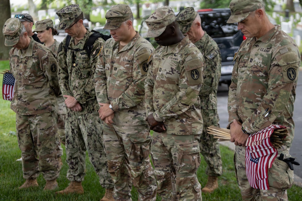Chaplain Corps honors the fallen on Chaplains Hill at Arlington National Cemetery during ‘Flags In’