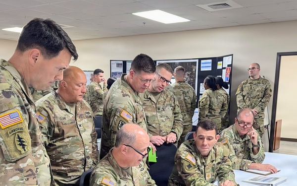 Soldiers with the 184th Expeditionary Sustainment Command, MSARNG, conduct Warfighter Exercise during Annual Training