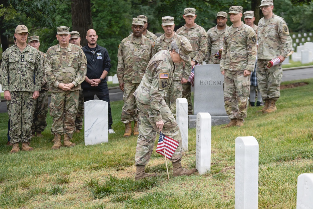 Chaplain Corps honors the fallen on Chaplains Hill at Arlington National Cemetery during ‘Flags In’