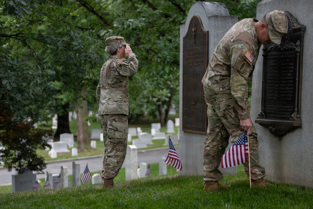 Chaplain Corps honors the fallen on Chaplains Hill at Arlington National Cemetery during ‘Flags In’