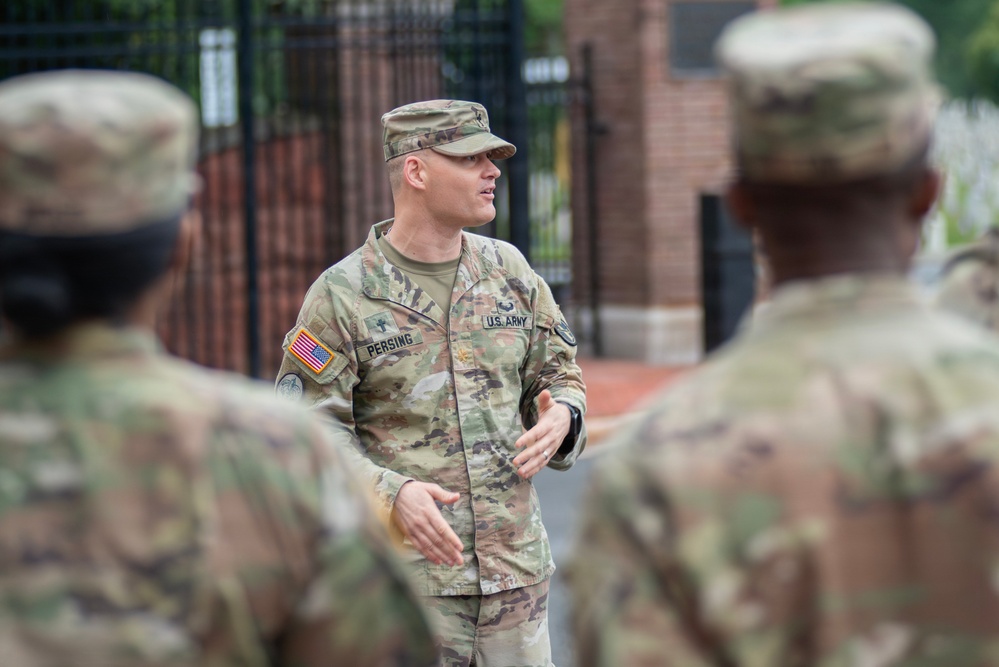 Chaplain Corps honors the fallen on Chaplains Hill at Arlington National Cemetery during ‘Flags In’