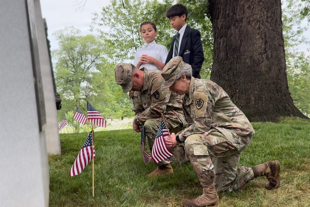 Chaplain Corps honors the fallen on Chaplains Hill at Arlington National Cemetery during ‘Flags In’