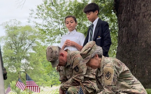 Chaplain Corps honors the fallen on Chaplains Hill at Arlington National Cemetery during ‘Flags In’