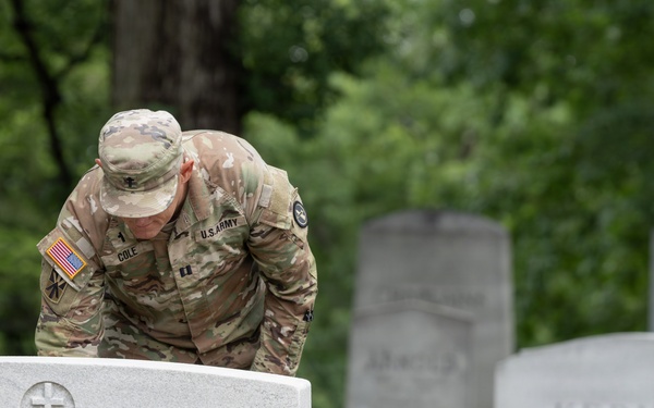 Chaplain Corps honors the fallen on Chaplains Hill at Arlington National Cemetery during ‘Flags In’