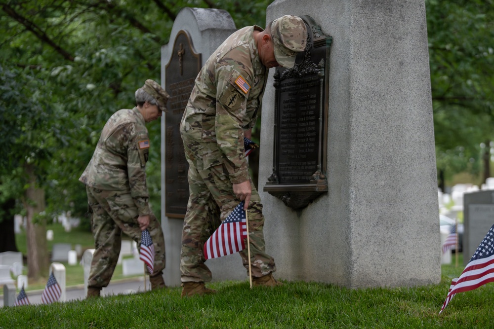 Chaplain Corps honors the fallen on Chaplains Hill at Arlington National Cemetery during ‘Flags In’