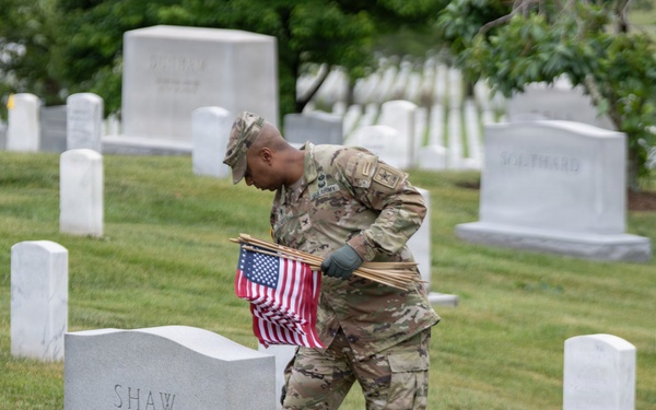 Chaplain Corps honors the fallen on Chaplains Hill at Arlington National Cemetery during ‘Flags In’