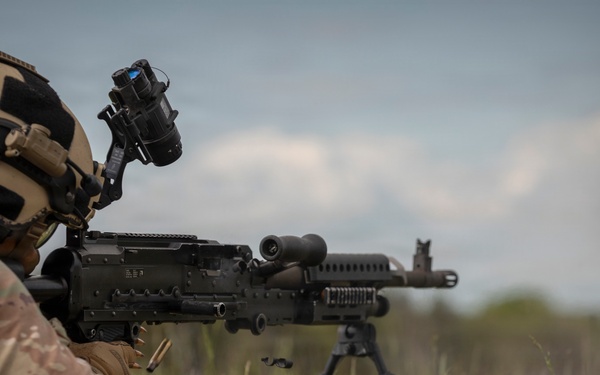 U.S. Army Reserve Soldier Engages in a Live Fire Exercise during the Best Squad Competition