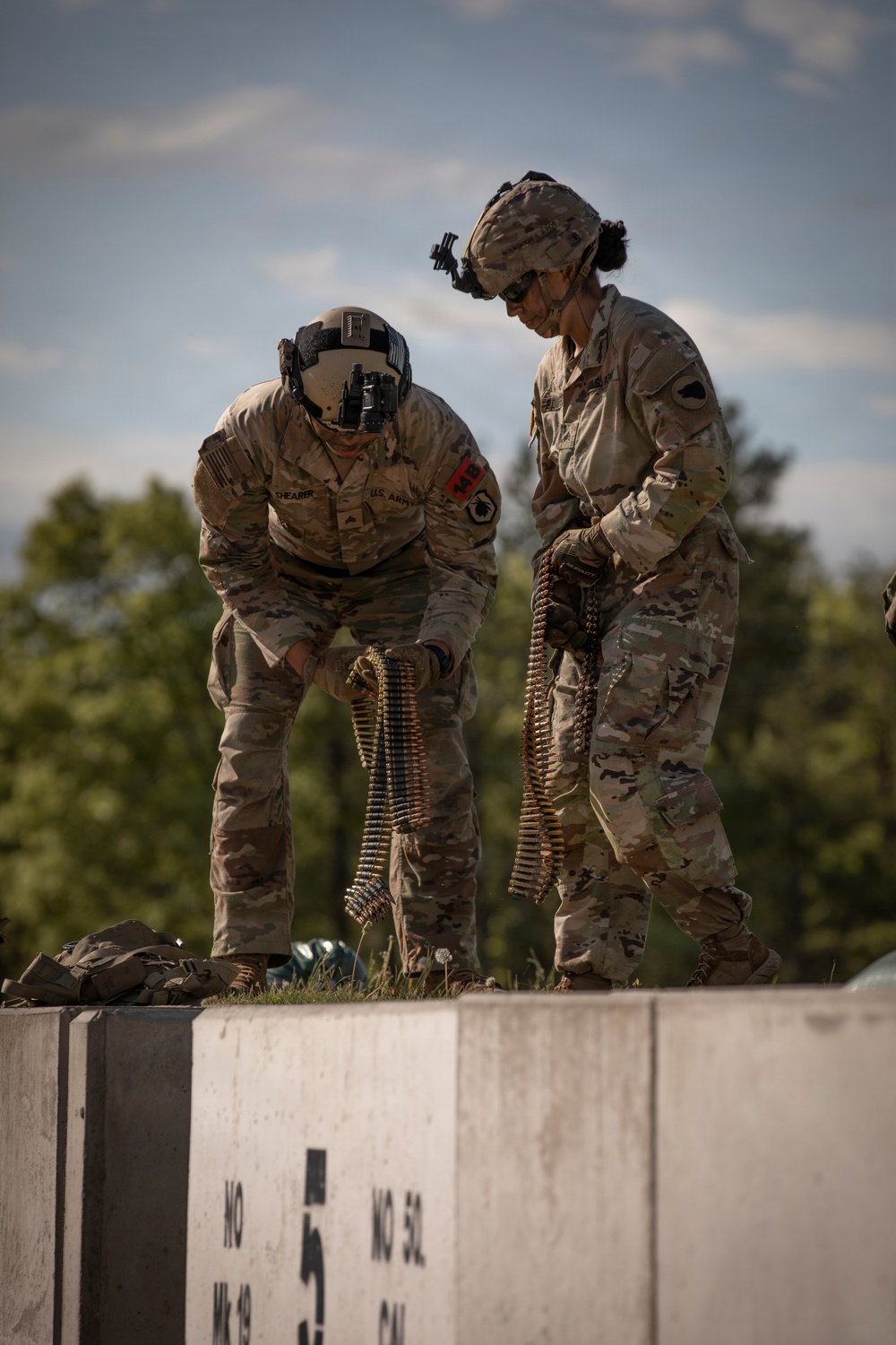 U.S. Army Reserve Soldiers Prepare for a Live Fire Range Exercise during the Best Squad Competition